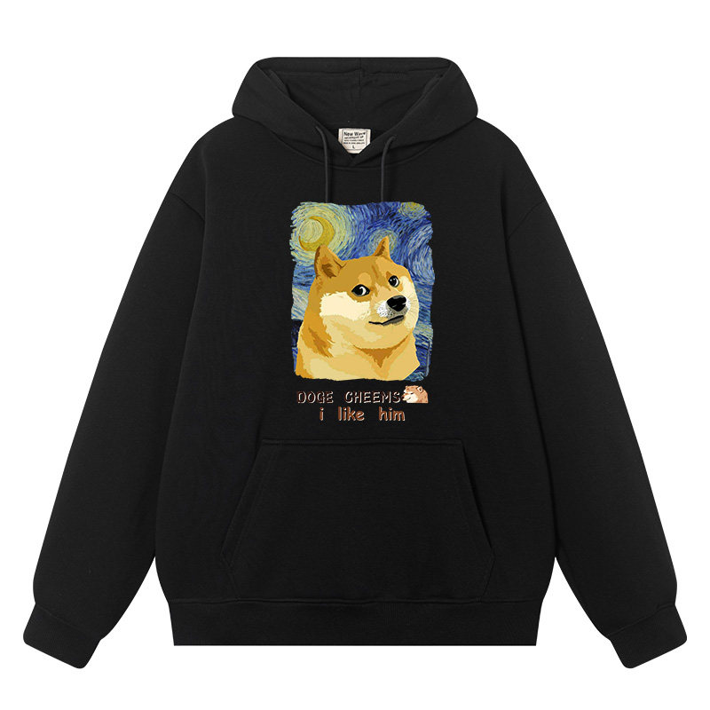 废柴柴犬帽衫秋冬新款宽松连帽卫衣男春秋季休闲男装外套帽衫衣服,模玩/动漫/周边/娃圈三坑/桌游,动漫T恤/鞋帽/服装,淘宝优惠券,粉丝福利购,淘宝优惠卷