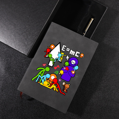 Alan Becker火柴人卡通动漫周边笔记本 学生日记本手账商务会议本