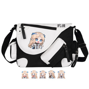 鸣潮游戏人物卡提希娅Q版单肩包斜跨骑行帆布包书包动漫周边背包