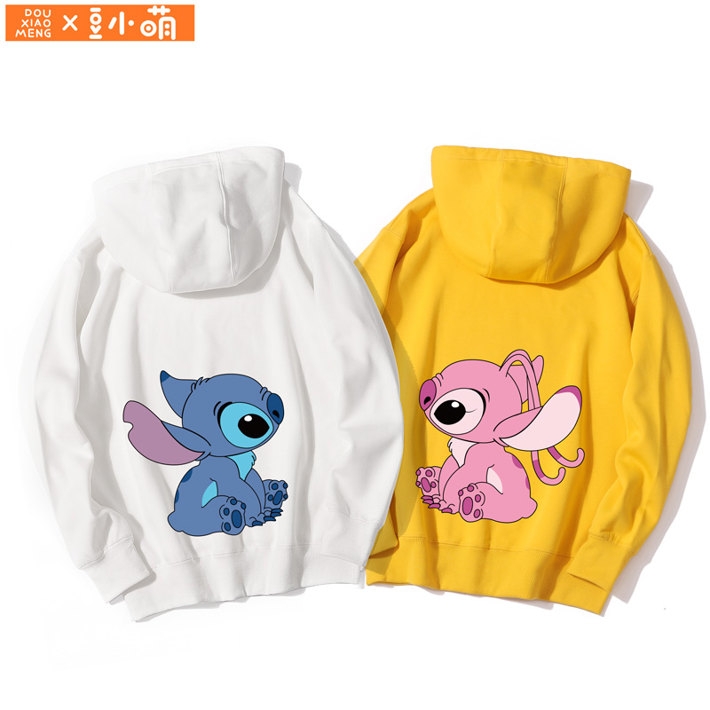 豆小萌星际宝贝动漫周边史迪仔二次元男女情侣连帽卫衣史迪奇衣服