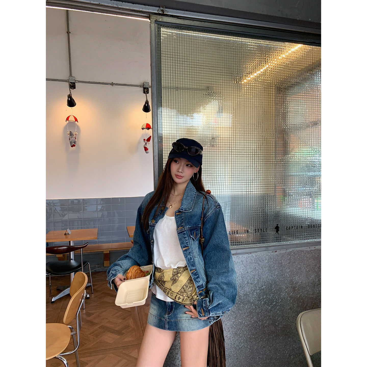 红人馆牛仔半身裙女2026新款春季a字裙子包臀裙裤蓝色小个子短裙