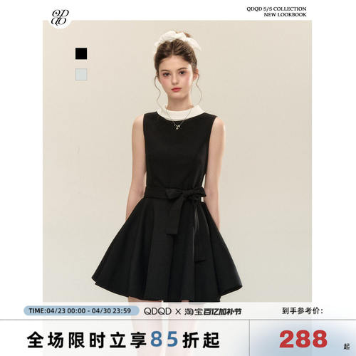 QD赫本风无袖洋装春夏内