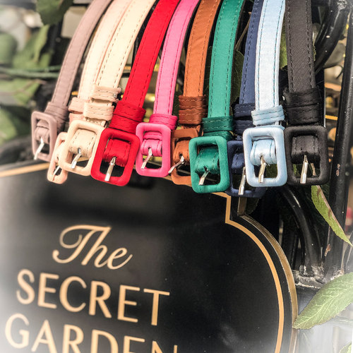 原创糖果色超细缎面腰带