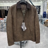 DL同款 2025秋冬时尚 实体翻领皮羽绒90鹅绒服胖 鹅绒皮衣401