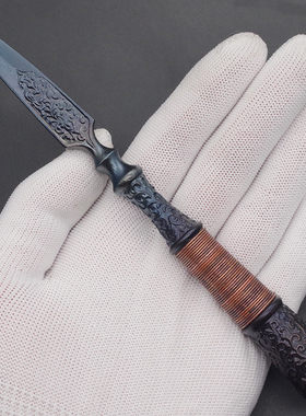 龙泉中式复古胡小军脱腊精铸t10钢紫铜撬普洱茶切黑茶茶刀茶针锥