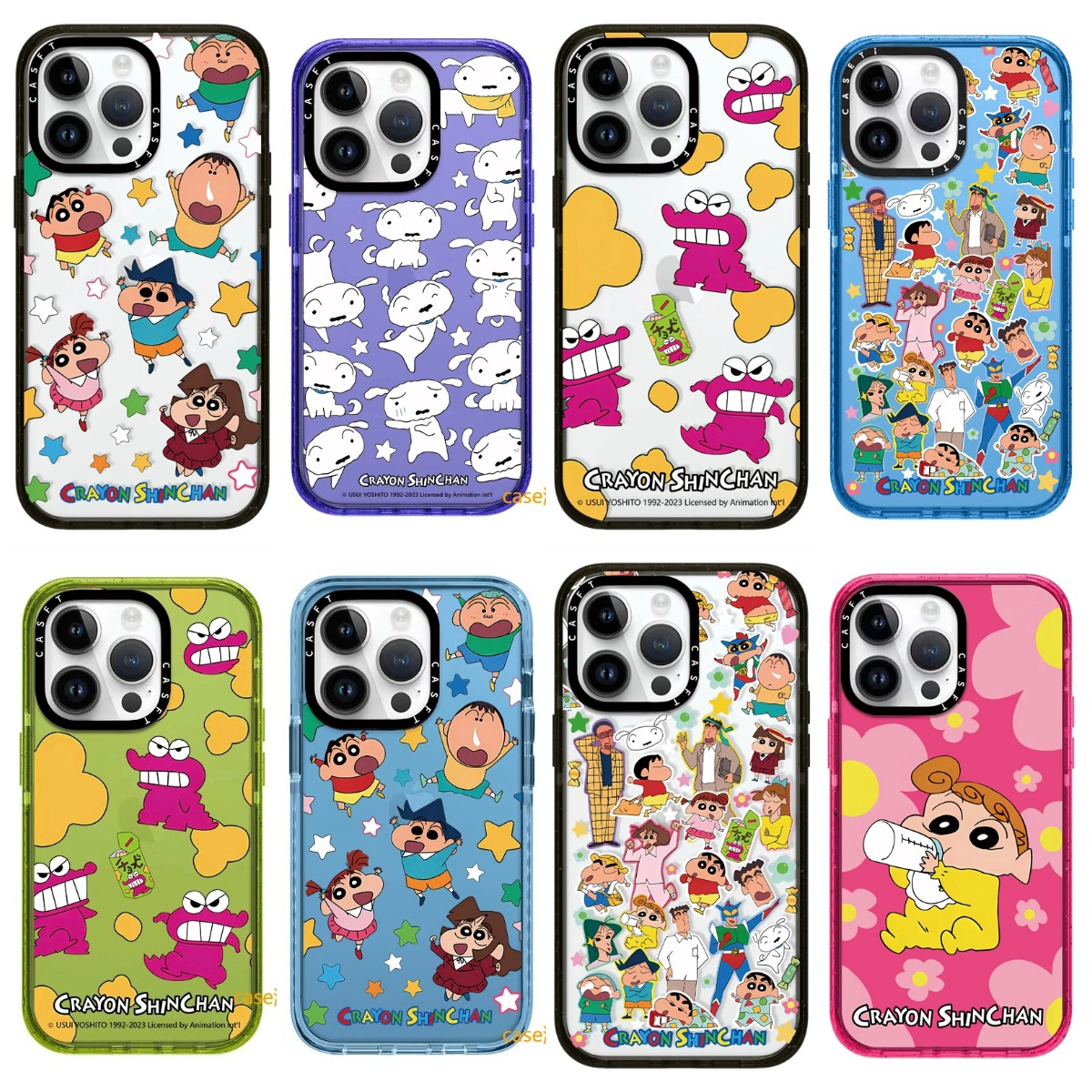 CASETi壳镜面蜡笔小新格子表情明星同款适用苹果iPhone16ProMax手机壳15MagSafe磁吸华强北代购14保护套防摔