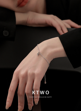 十字爱心手链女生S925纯银轻奢小众设计感2025年新款潮男手链饰品