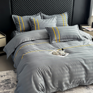 酒店床品四件套宾馆民宿纯白色公寓客栈被套床单布草专用床上用品