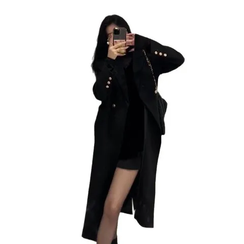 大衣外套西装小个子高级感新款时尚百搭春秋季黑色显瘦2025气质