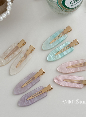 AM1013星云之梦无痕夹刘海夹前额碎发卡侧边夹亚克力鸭嘴夹一字夹