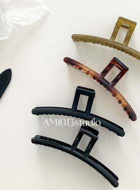 AM1013日韩果冻色高级感大号鲨鱼夹简约百搭抓夹复古时尚盘发夹女