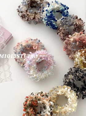 AM1013独特乞丐风脏脏发圈高级感不伤发高弹力皮筋丸子头绳秋冬新