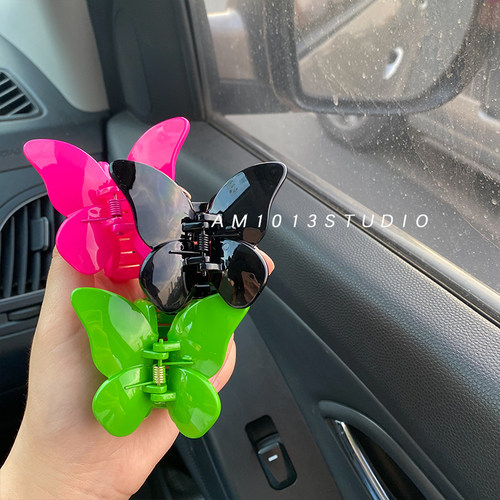 蝴蝶彩色少女ins网红同款发夹