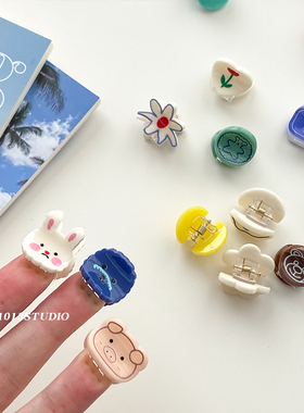 AM1013小众设计mini可爱卡通发夹亚克力半扎儿童发饰碎发固定抓夹