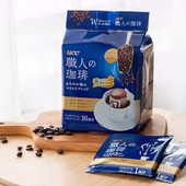 现货日本进口咖啡UCC职人烘培手冲滴漏滤泡式 速溶挂耳咖啡粉18袋