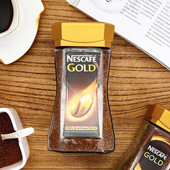 年货德国进口Nescafe雀巢金牌特醇香浓纯黑速溶咖啡粉200克大瓶装