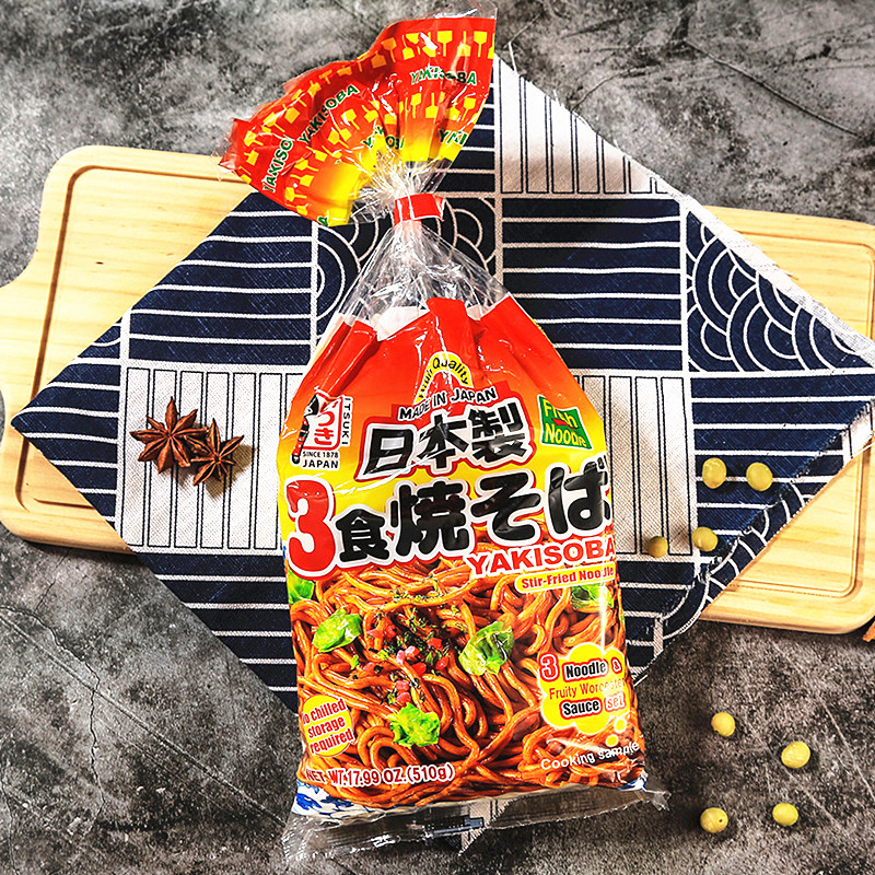 进口方便面五木酱汁炒面袋装