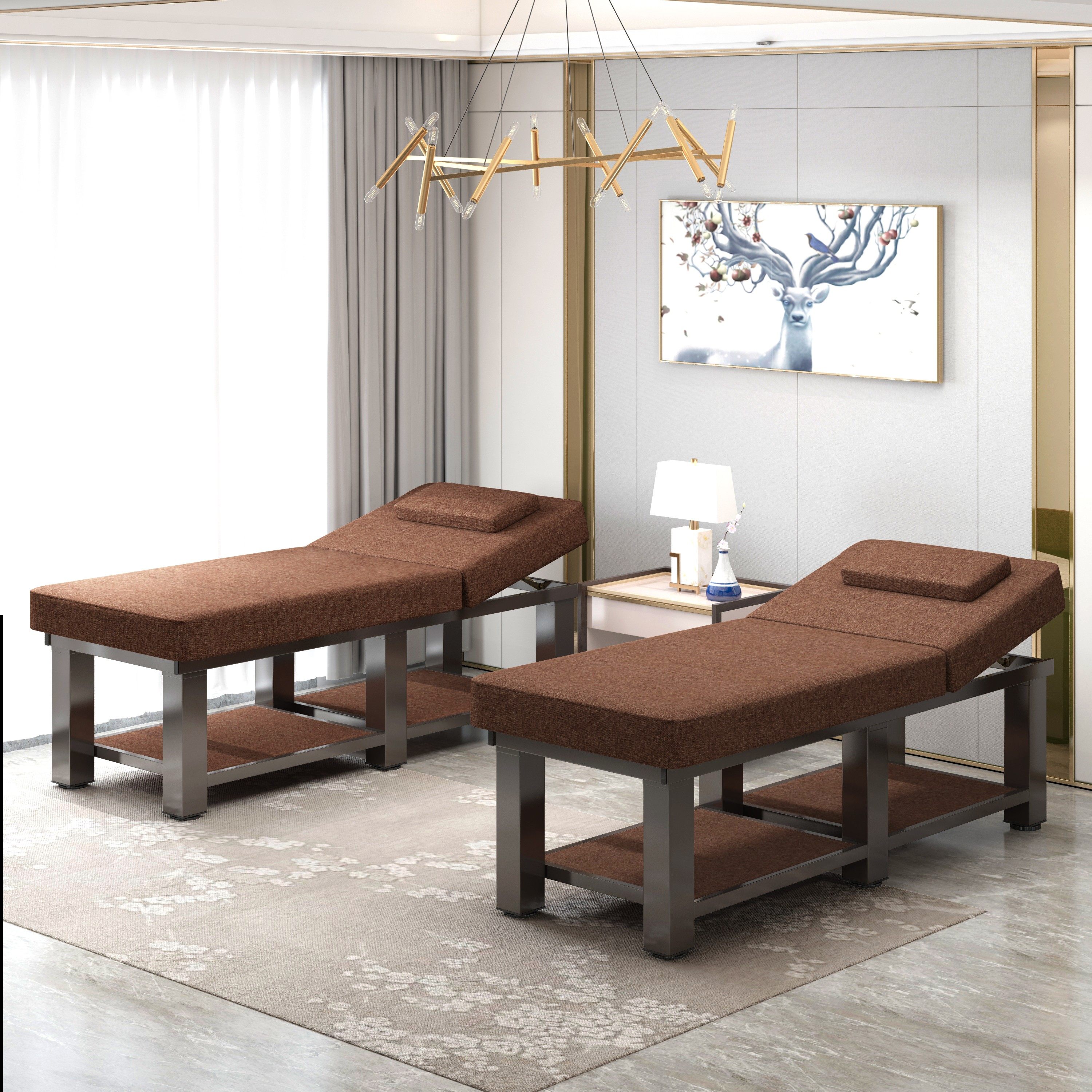 美容床美容院专用折叠理疗床美体美睫床艾灸纹绣按摩床推拿床家用