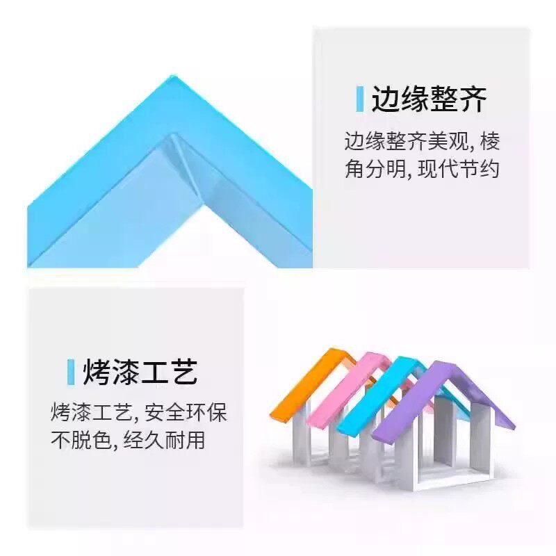 超市展示架彩色小房子货架端头顶层陈列装饰陈列彩色木盒子六边形