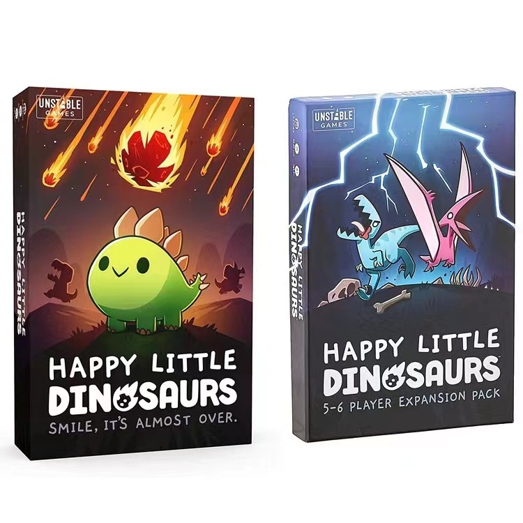 英文版HappyLittleDinosaurs快乐的小恐龙棋牌策略桌游卡牌益智