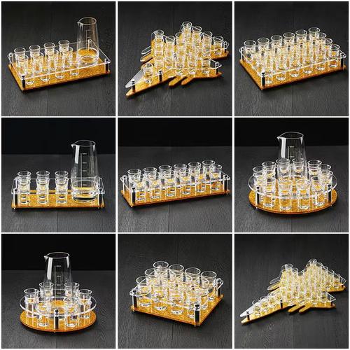 酒吧亚克力架玻璃shot杯