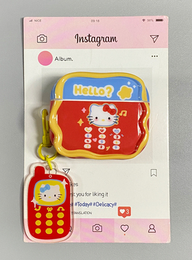 复古按键机helloKitty适用新三代airpods4保护套新款苹果蓝牙无线耳机壳1/2代airpodspro二代防摔全包小众