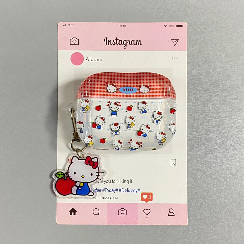 韩系可爱卡通kitty适用苹果耳机保护套airpodspro3无