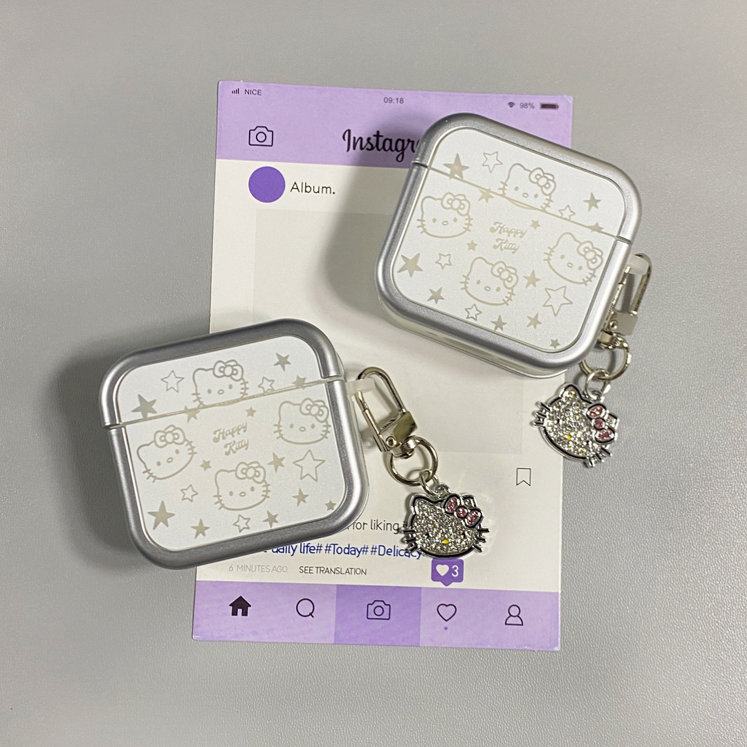 韩系ins卡通kt猫咪适用AirPods4保护套新款iPod苹果