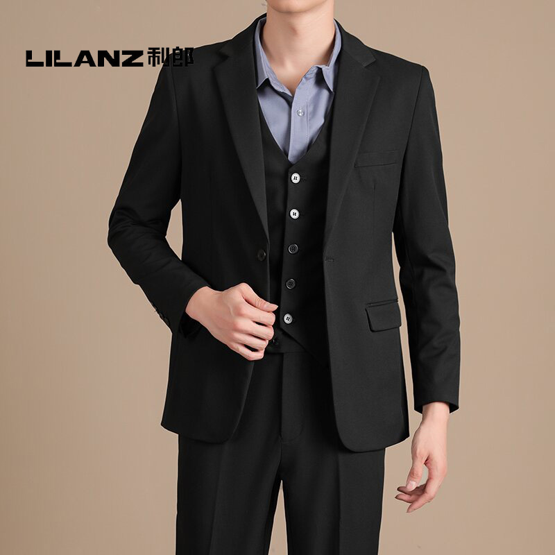 利郎男士西装套装商务休闲正装衣服结婚礼服高级感修身小西服外套