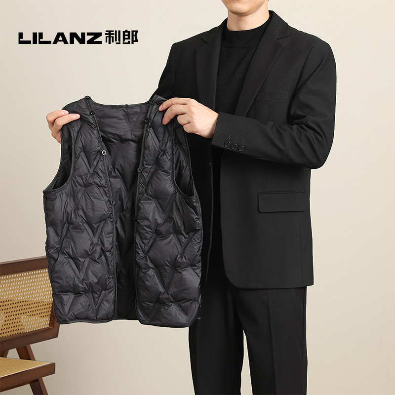利郎高级感休闲西装男装套装结婚礼服男士商务正装修身西服厚外套