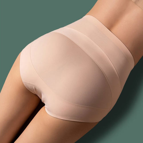 中腰束缚塑形收腹内裤不卷边透气