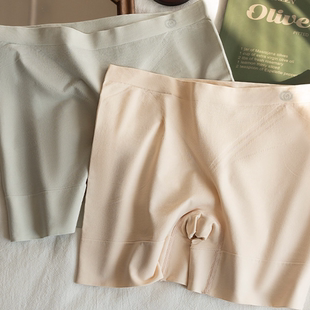 无痕大码 收腹提臀安全裤 二合一免穿内裤 夏薄款 高腰 女防走光打底裤