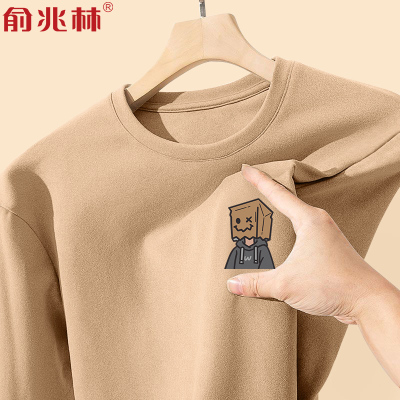 俞兆林长袖潮青少年加绒加厚T恤