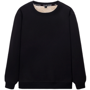 加绒加厚卫衣男秋冬款羊羔绒厚款保暖打底衫内衣羊羔毛内搭上衣潮