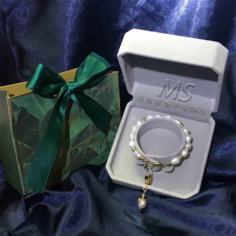 小众包金设计感复古ins天然珍珠