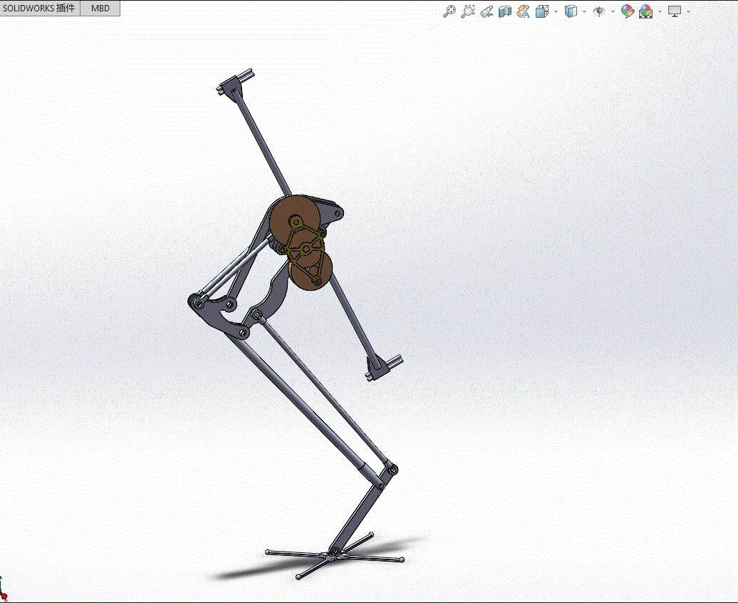 j1584-仿生垂直跳跃机器人salto袋鼠三维sw设计solidworks图纸