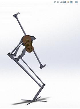 J1584-仿生垂直跳跃机器人salto袋鼠三维SW设计solidworks图纸