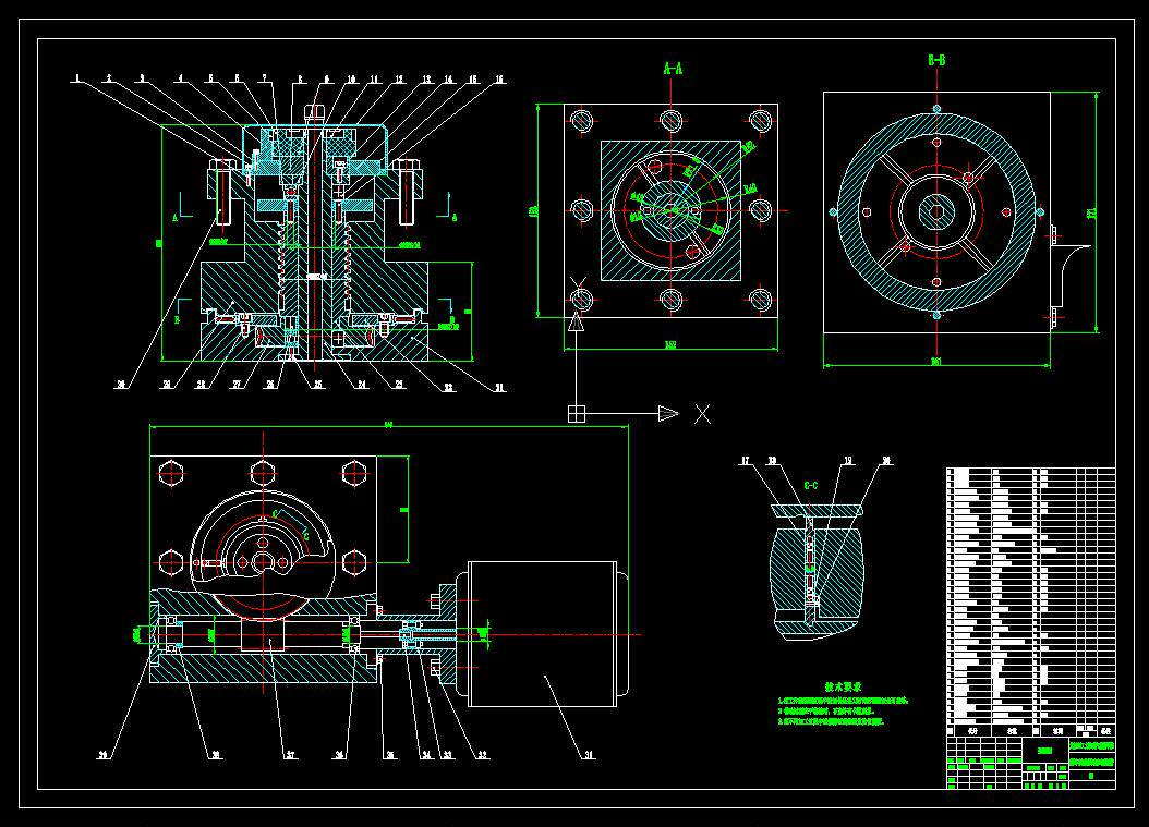 j1404-数控车床自动回转刀架机电系统设计cad图