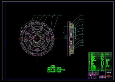 CL003-膜片式离合器的设计\汽车离合器【说明+CAD图纸】