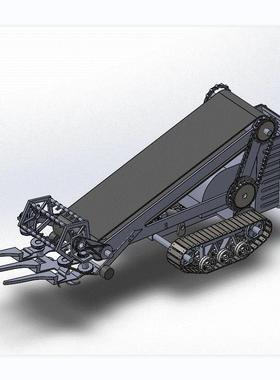 J1624-菠菜收割机三维SW模型3D图纸收获机设计solidworks建模