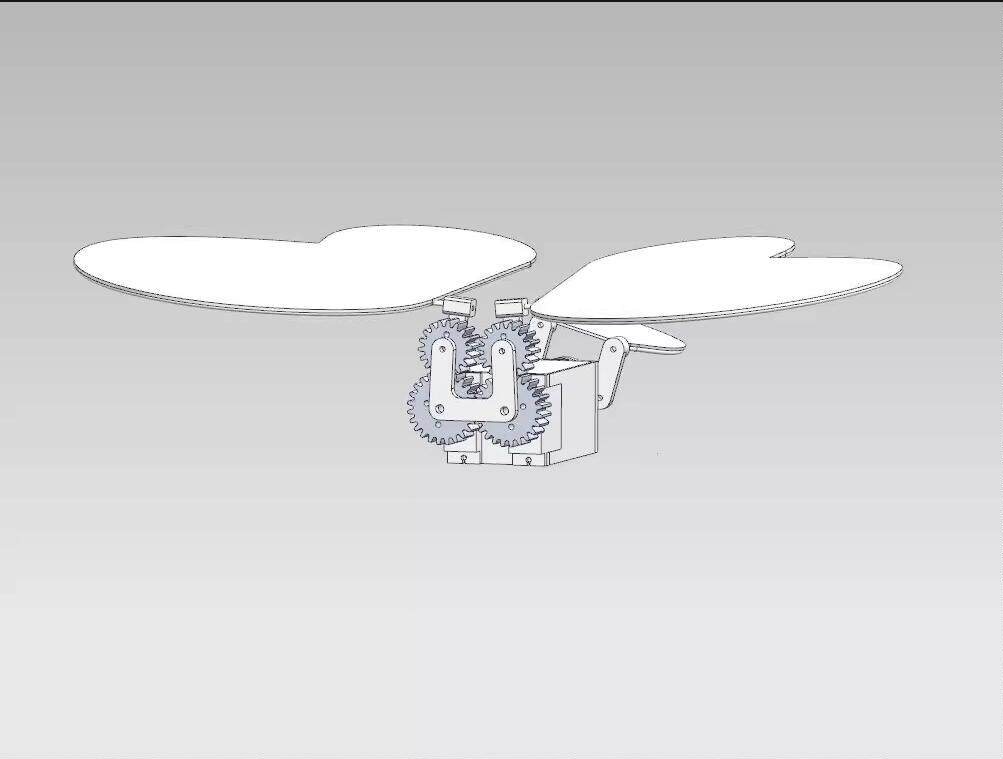j1503-仿生机械蝴蝶设计模型三维ug建模飞鸟机械设计3d图纸文件