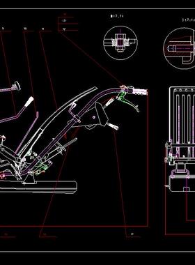 J525-PF455S插秧机及其侧离合器手柄的探讨和改善设计CAD图纸