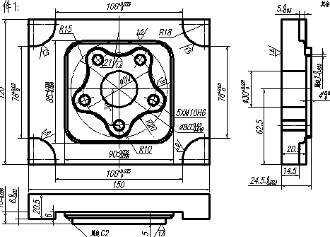 sx007-梅花件数控编程及加工仿真【配合件】