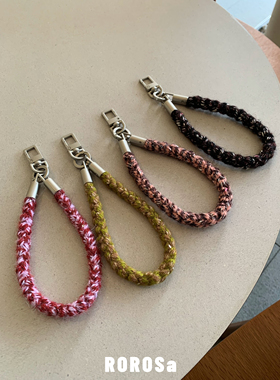 ROROSa毛线手机挂绳手工编织diy原创手腕绳防盗挂件百搭实用牢固