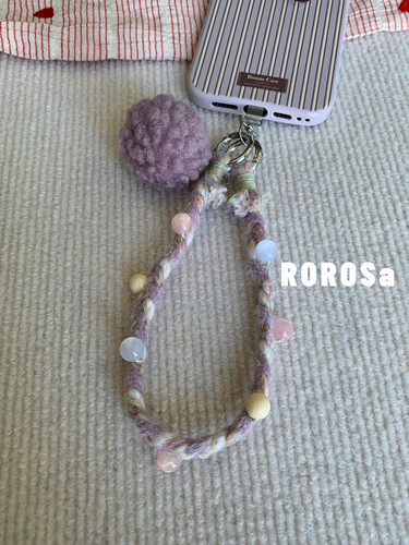 ROROSa手机挂绳手腕款防丢绳百搭编绳手机链编织挂件百搭实用