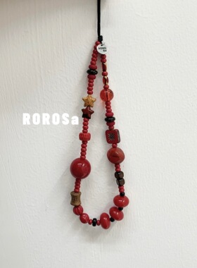 ROROSa原创设计新中式国风手机链捷克珠串珠新年挂饰相机便携挂链