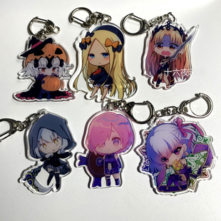 fate FGO动漫周边挂件saber贞德梅林玛修黑贞亚克力挂件钥匙扣