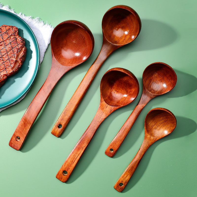 汤勺家用木勺子长柄粥木头木质