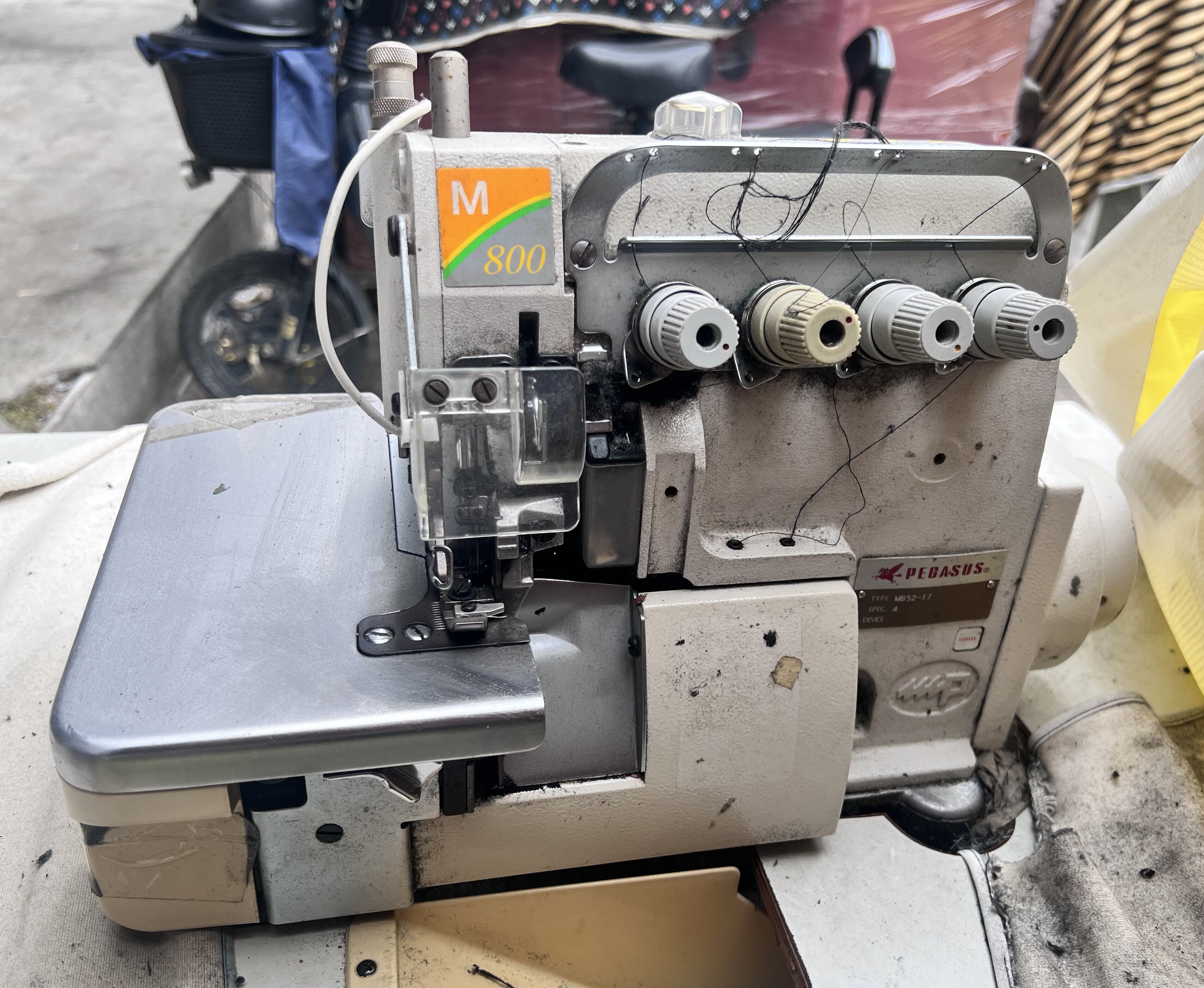 日本进口原装pegasus/飞马四线包缝800款锁边机打边机 密拷缝纫机