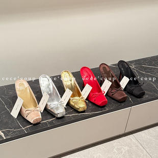 INSHUA 新品 凉鞋 方头蝴蝶结芭穆勒鞋 Shoe 宝藏 26FW